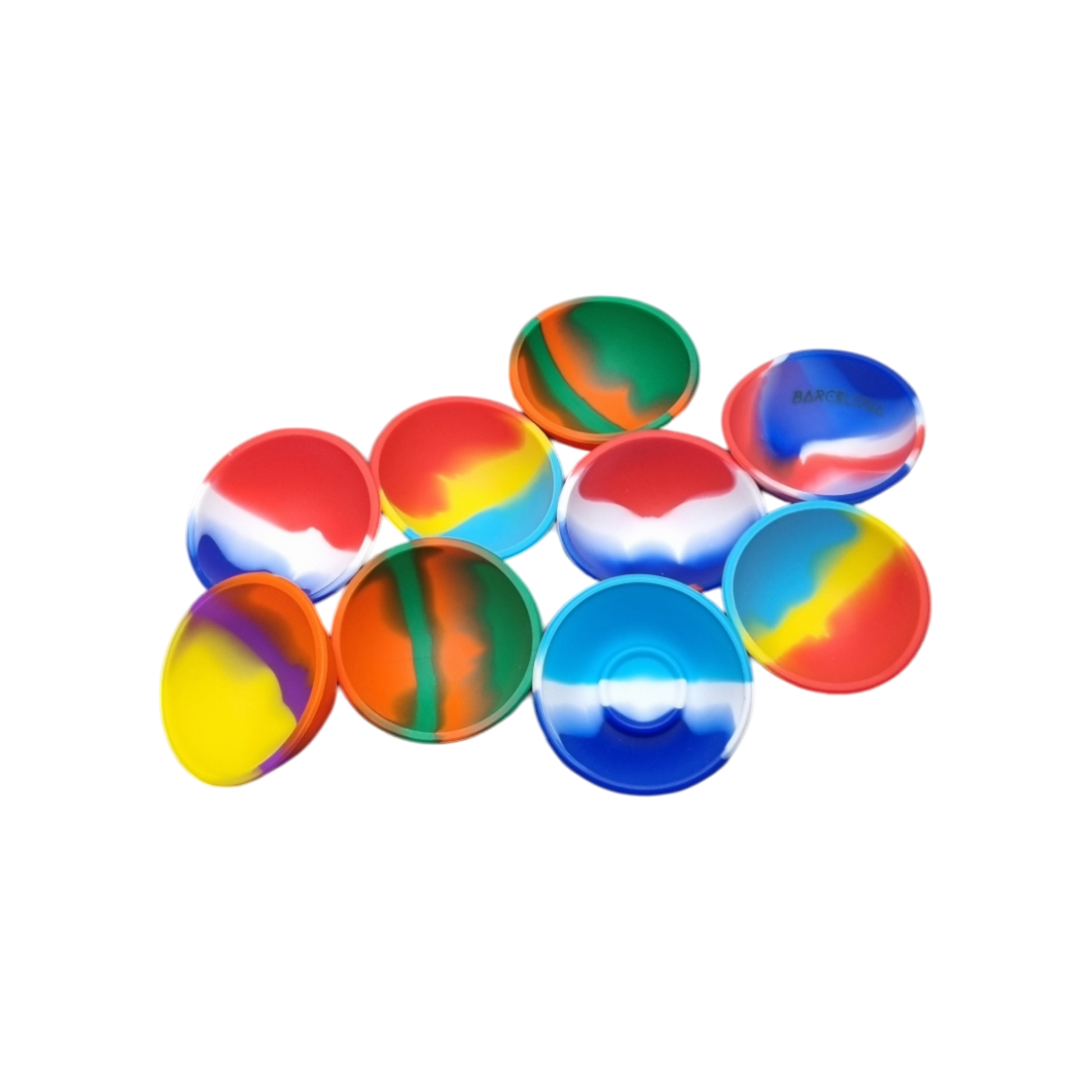 Hash Bowl aus Silikon farbig sortiert mit Antihaft-Oberfläche