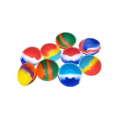 Hash Bowl aus Silikon farbig sortiert mit Antihaft-Oberfläche